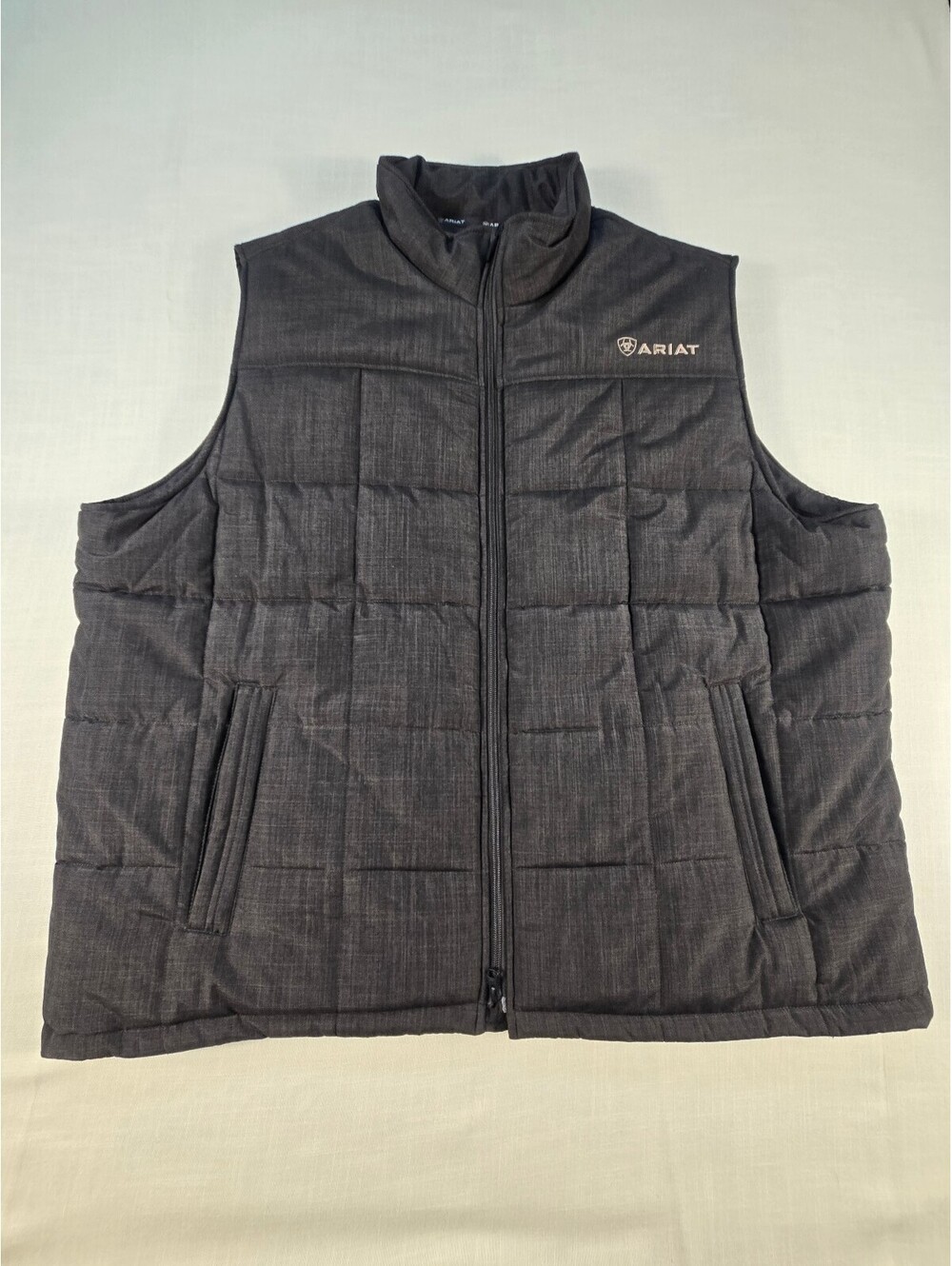 Ariat Crius Insulated Puffer Vest Phantom Chambray Grey 3XL